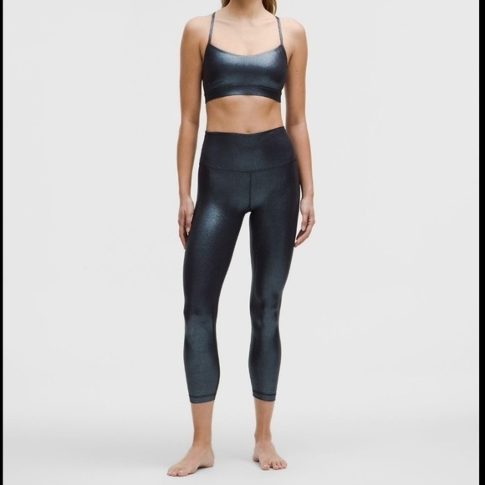 NWT lululemon athletica Align rib HR pant Shine Radiate Foil Print 25in